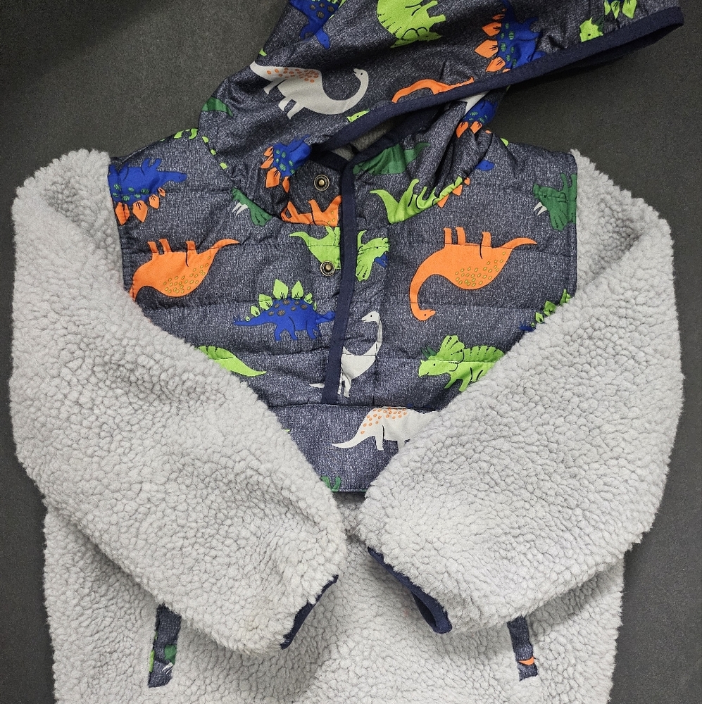 1 Madison Blue and Green Dinosaur Hoodie Good Conditions